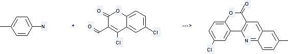 4,6-Dichloro-3-formylcoumarin is used to produce 2-Chlor-9-methyl-6H-[1]benzopyrano[4,3-b]chinolin-6-on.